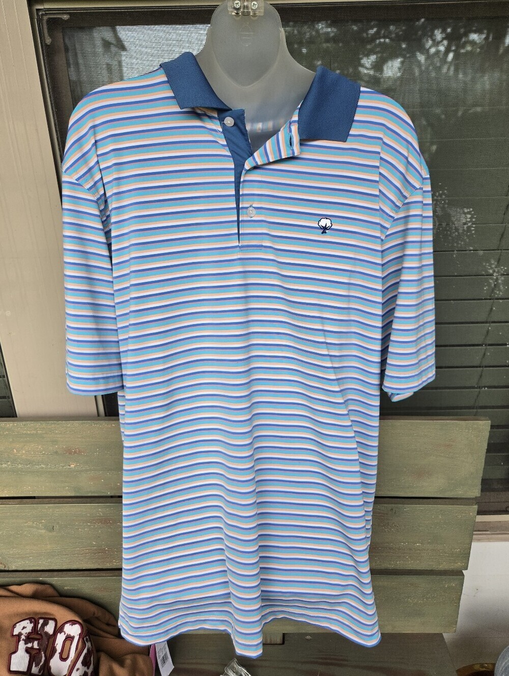 Southern Men's Polo Striped Shirt Sz Large